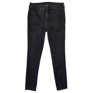 American Eagle Hi-Rise Jegging Dream Stretch Faded Black Skinny Jeans Womens 8 R